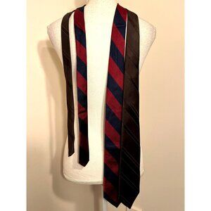 Vintage Hastings Bay and The men’s shop Set Of 2 Red & Navy + Brown Diagonal Pat